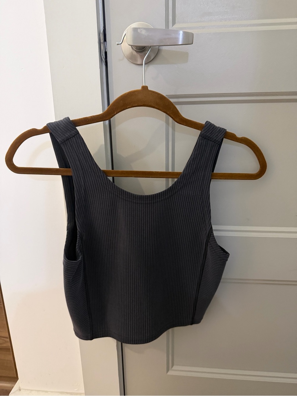 lululemon athletica Ribbed Charcoal Gray Tank Top